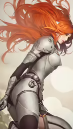 a woman in a body suit and boots on a field