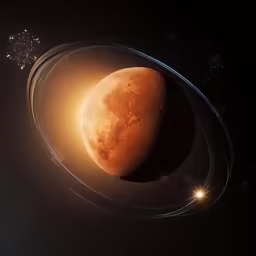 a view of the planets taken from above