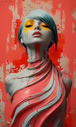 there is a woman painted like a skeleton