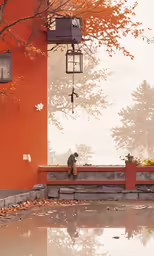 a man sitting on a bench next to a tree and water