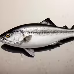 the fish is standing on the surface of water