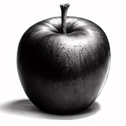 an apple with water drops on its face
