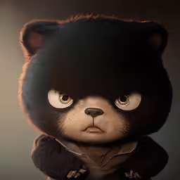 an animal with long black hair is standing
