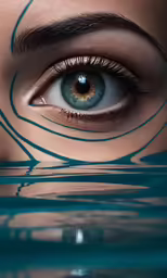 an eye looking into the camera with long lashes