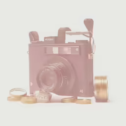 a small camera that is on a table