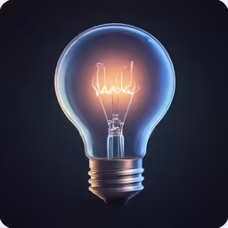 the light bulb has an inscription drawn on it