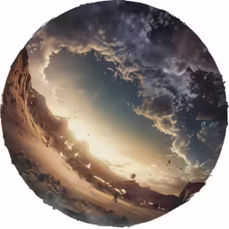 an artistic painting of clouds in the sky