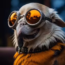 an adorable small dog wearing some sunglasses