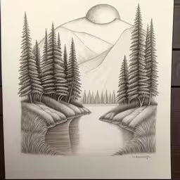 this drawing is in pencil on paper
