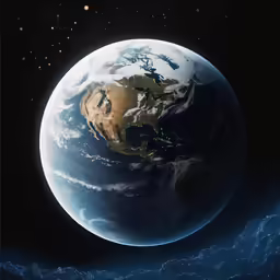 an artistic picture of the earth from space