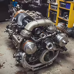 the engine of a car is made up of metal parts