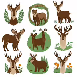 many deer are standing around in the grass,some very cute deers in a field