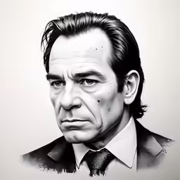 a man wearing a tie and jacket looks at the camera