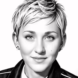 this black and white drawing is of a beautiful woman