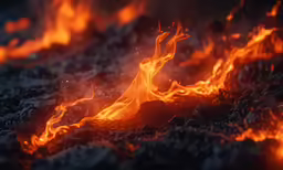 a close up of a fire and water