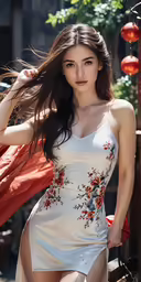 an attractive young woman posing for a picture
