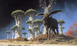 some kind of animal that is in the wild