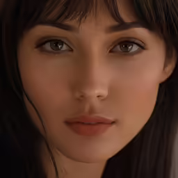 a close up photo of a woman with very blue eyes