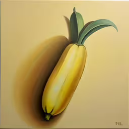 there is a painting of a banana on a wall