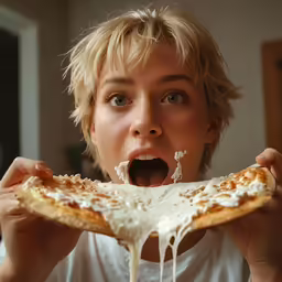 a woman is sticking her tongue in the air