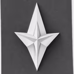 an origami paper star that is displayed
