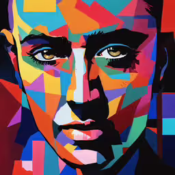 a painting of a man