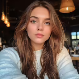 the young girl is posing for the camera