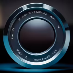 a very strange looking camera on a dark surface
