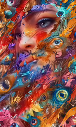 an artistic photo of an open eyes woman