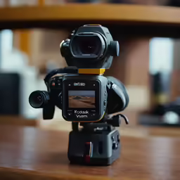 a remote control camera on a table