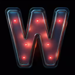 the letter n is made up of neon lights