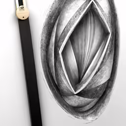 a pencil drawing of an abstractal flower