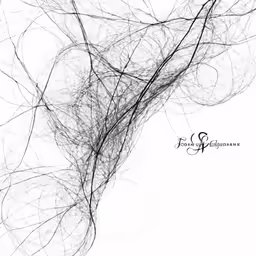 lines in the shape of a leaf on a white background