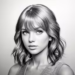 a black and white photo of a girl with her hair up