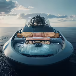 an image of a person in a boat in the ocean