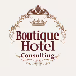 the boutique hotel consulting logo with the words boutique hotel consulting