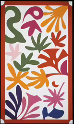 a colorful pattern with numbers on a white background