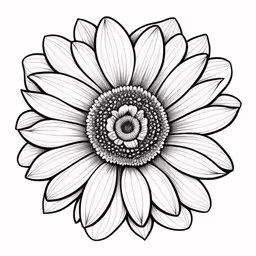 an artistic flower with a detailed spiral in the center,the image of a flower drawn with pencil