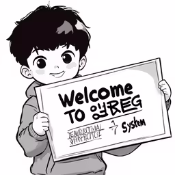 a boy holding up a sign that reads welcome to the school