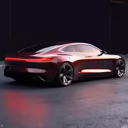a car that is sitting on some concrete