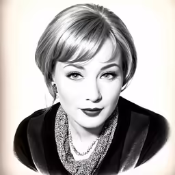 a woman poses in black and white for the camera