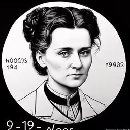 a black and white photo with an image of fridabel