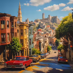 a street that has many buildings on it