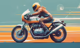 a guy is riding his motorcycle in the road