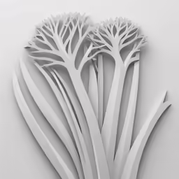 some very cool looking flowers on a white surface
