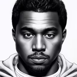 a man with a beard and black and white portrait