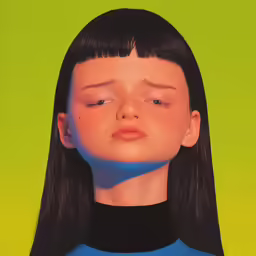 a girl with an eye shadow on her face