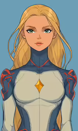 the character in captain marvel, a cartoon drawn by a young child