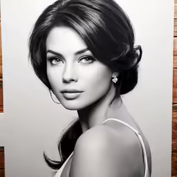 a woman in a white top is standing near a wall