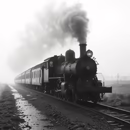 a train with lots of smoke coming from it